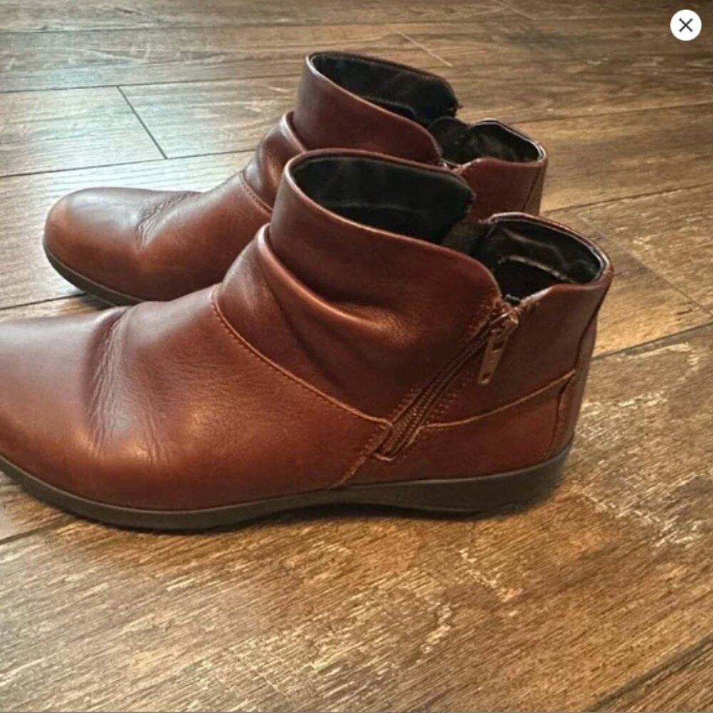 Hotter Murmur Boots Ankle Boot Size UK 7.5 / US 9.5 Wide Women’s Walnut (brown)